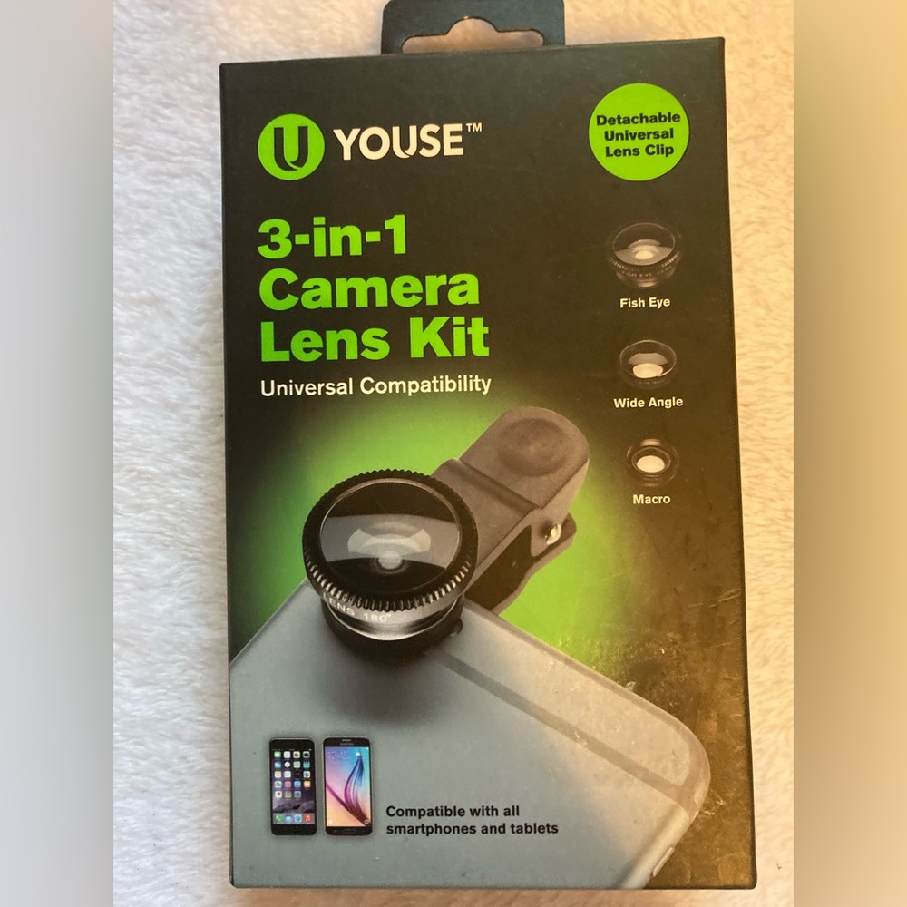 3 in one Camera Lens Kit for smartphones & tablets Detachable Lens clip